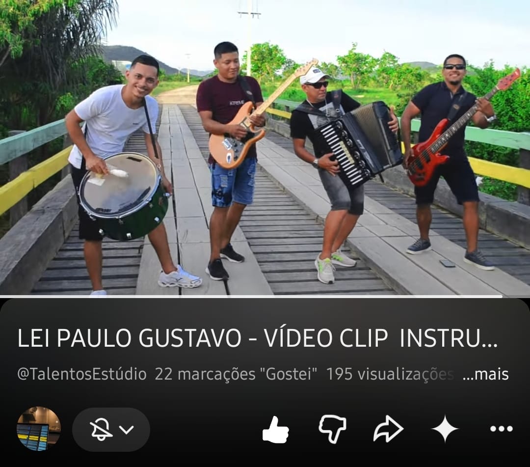 Registro do estúdio: videoclipe instrumental